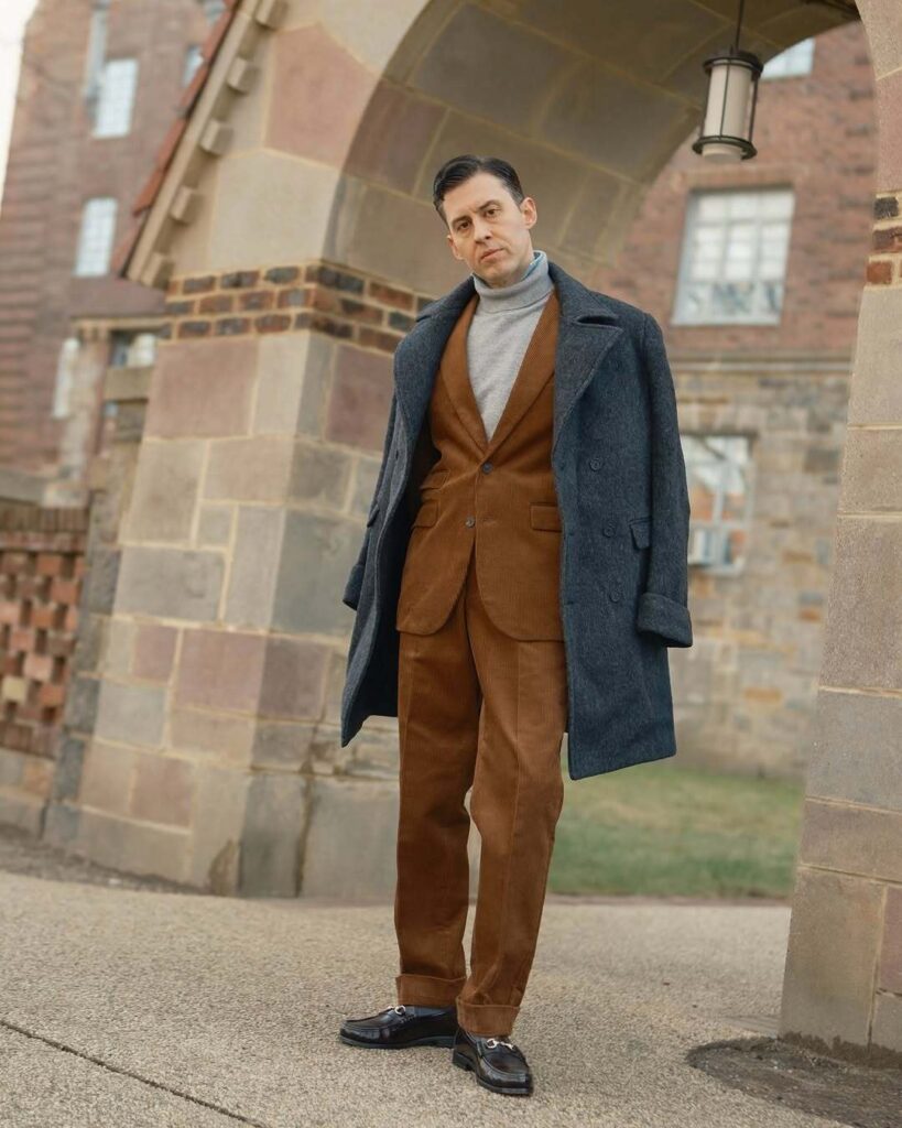 brown corduroy suit with gray turtleneck 2024 12 27 11 03 44