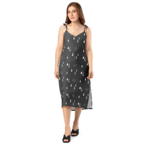robe midi à bretelles