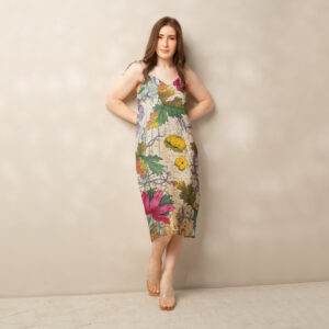 robe midi à bretelles