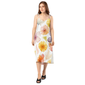 robe midi à bretelles