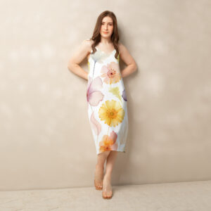 robe midi à bretelles