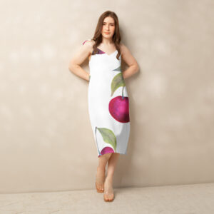 robe midi à bretelles