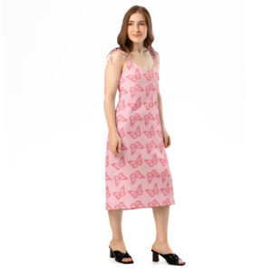 robe midi à bretelles