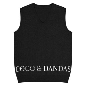 pull en tricot col v sans manche