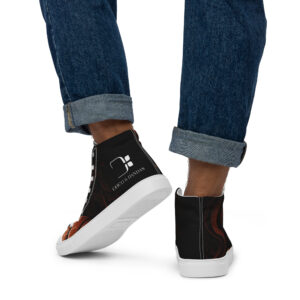 baskets hautes en toile homme