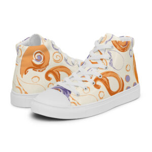 baskets hautes en toile homme