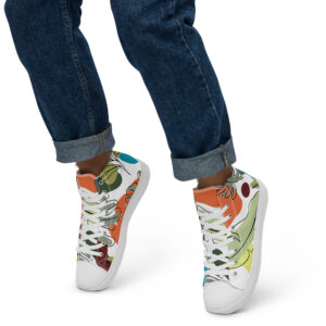 baskets hautes en toile homme