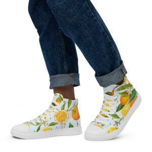 baskets hautes en toile homme