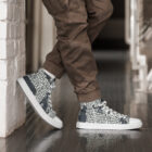 baskets hautes en toile homme