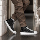baskets hautes en toile homme