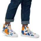 baskets hautes en toile homme