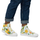 baskets hautes en toile homme