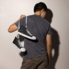 baskets hautes en toile homme