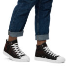 baskets hautes en toile homme