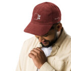 casquette en velours côtelé