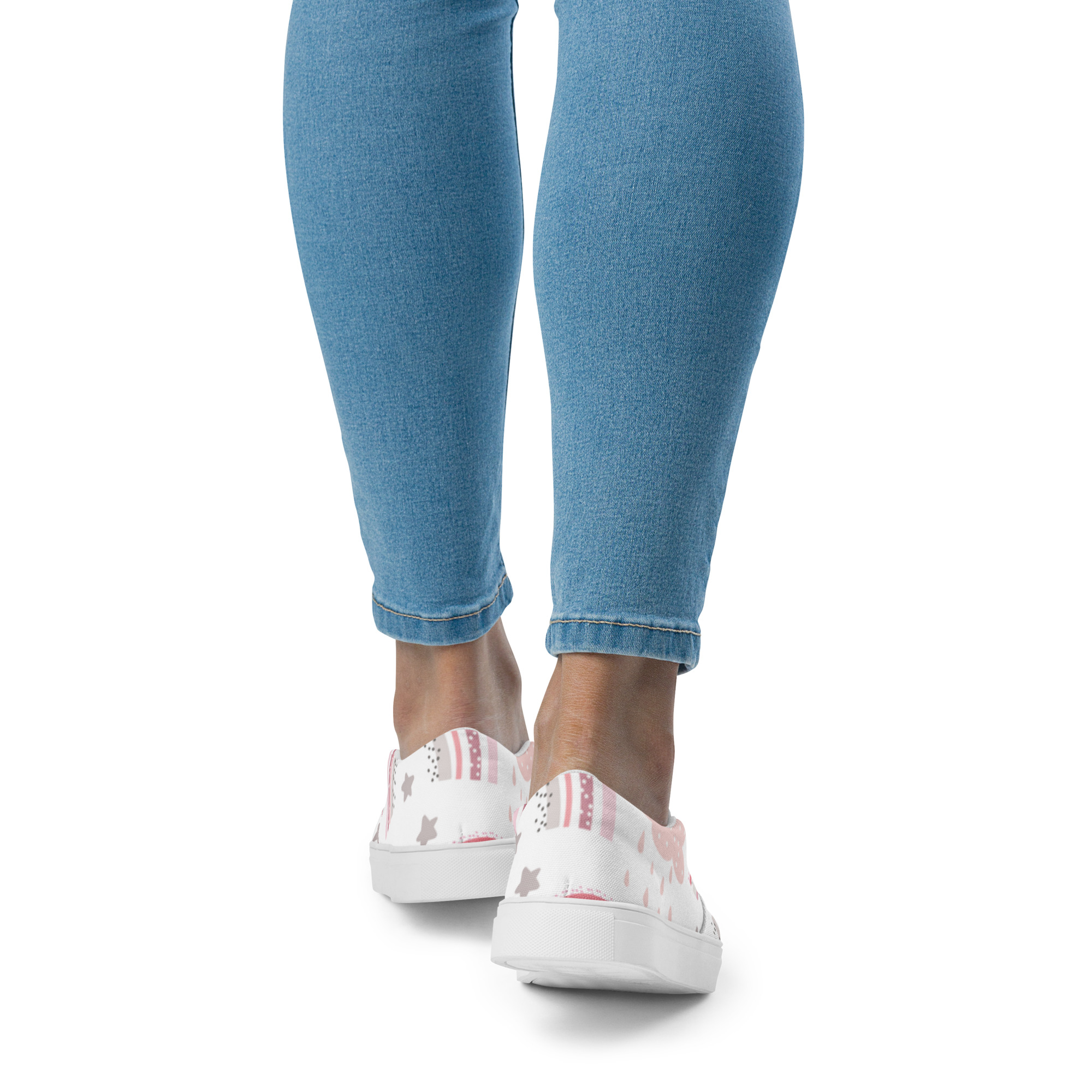 tennis en toile sans lacets femme