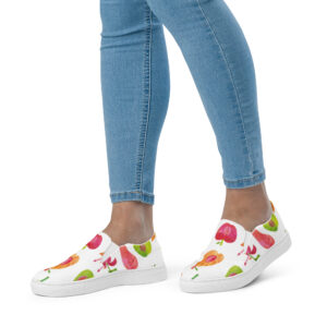 tennis en toile sans lacets femme