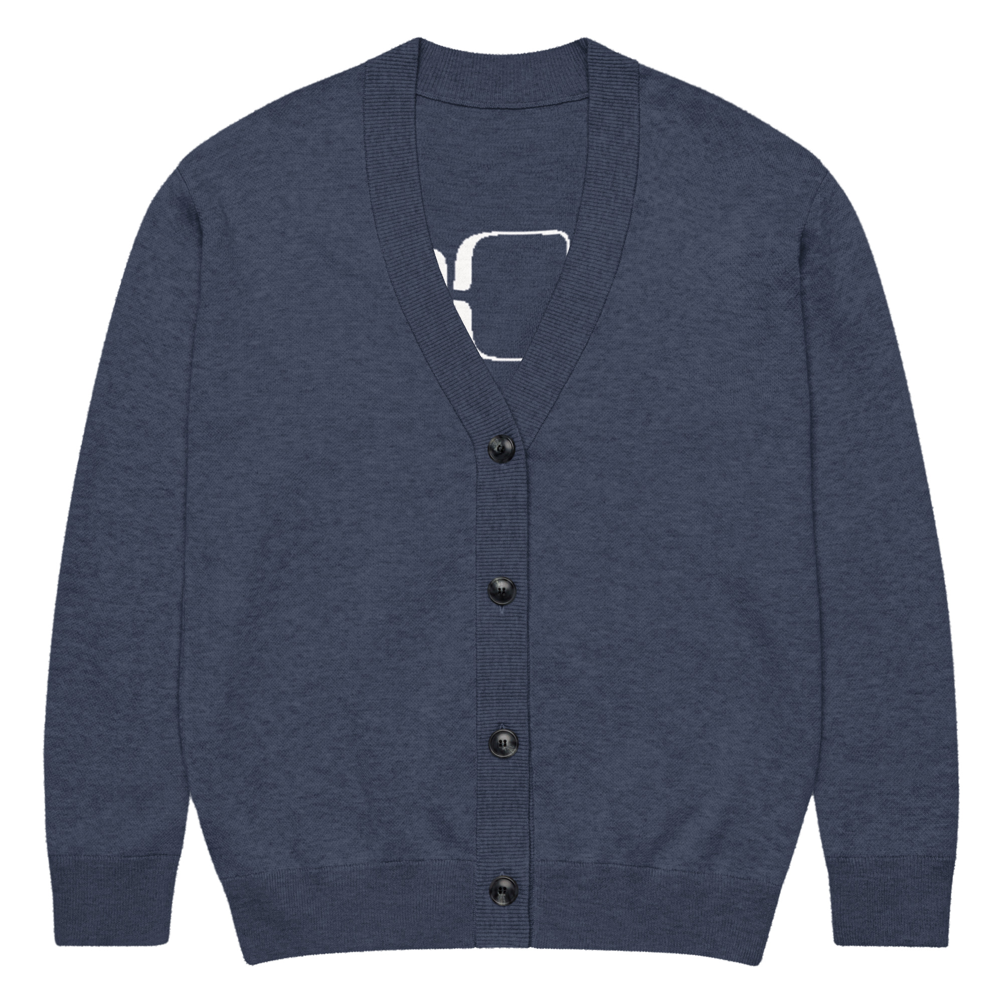 gilet en tricot bleu marine classique