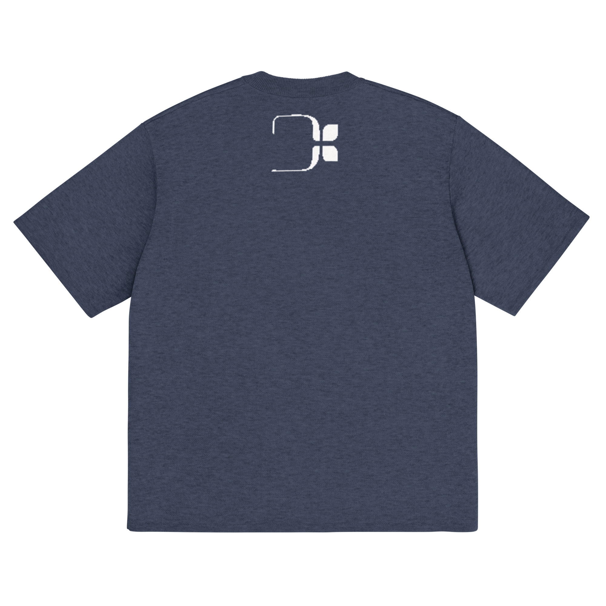 t shirt classique en maille bleu gris