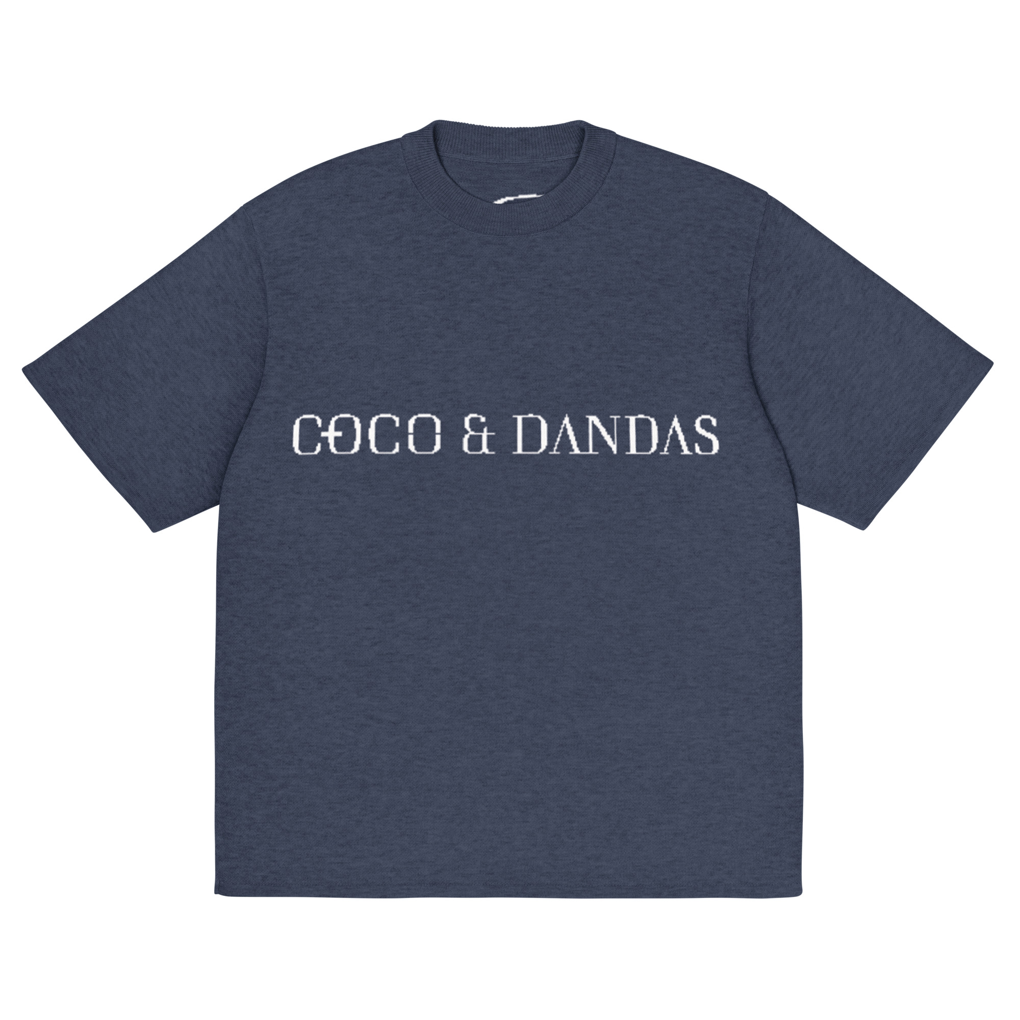 t shirt classique en maille bleu gris
